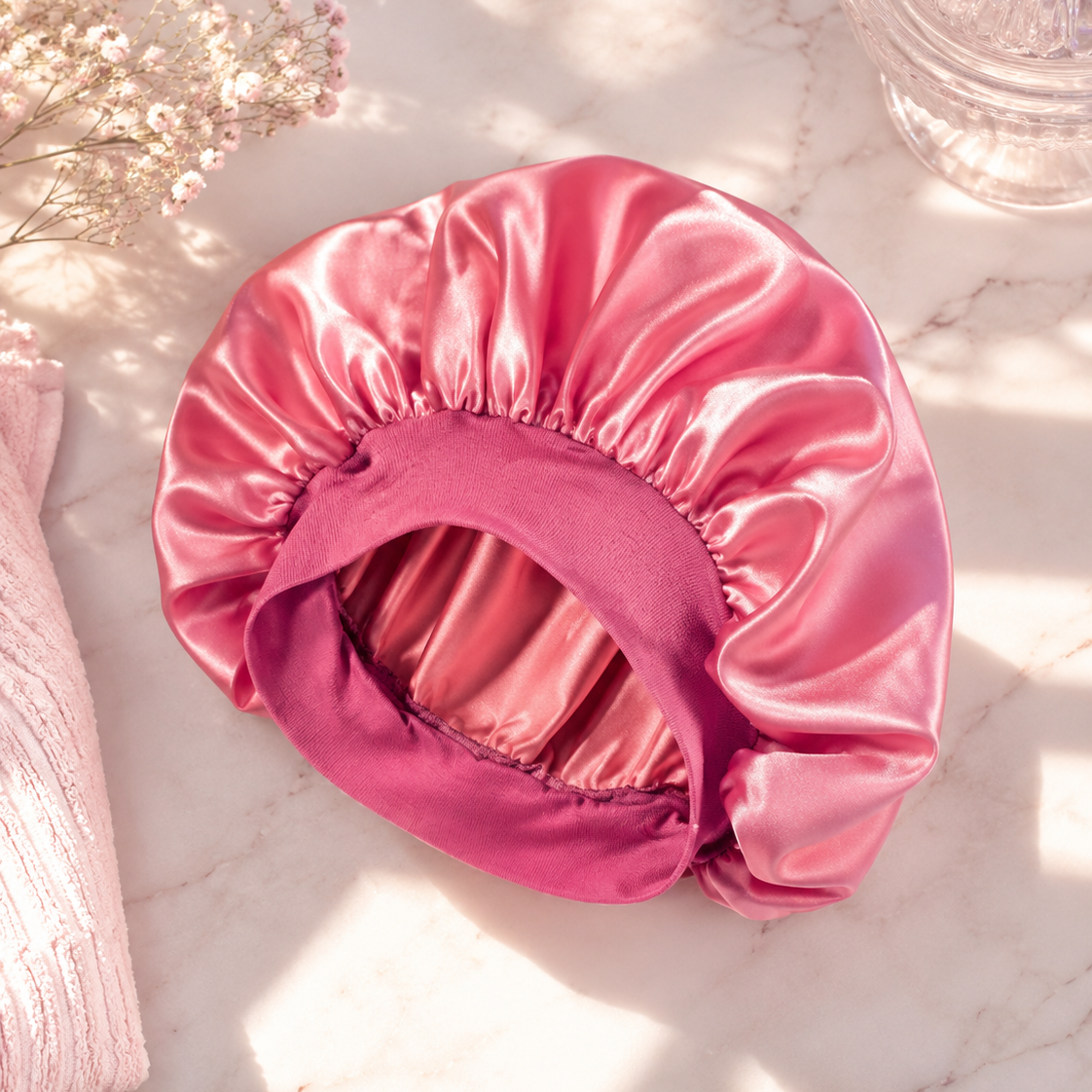 CloudSeal Shower Cap Frizz Free Waterproof Satin Fit