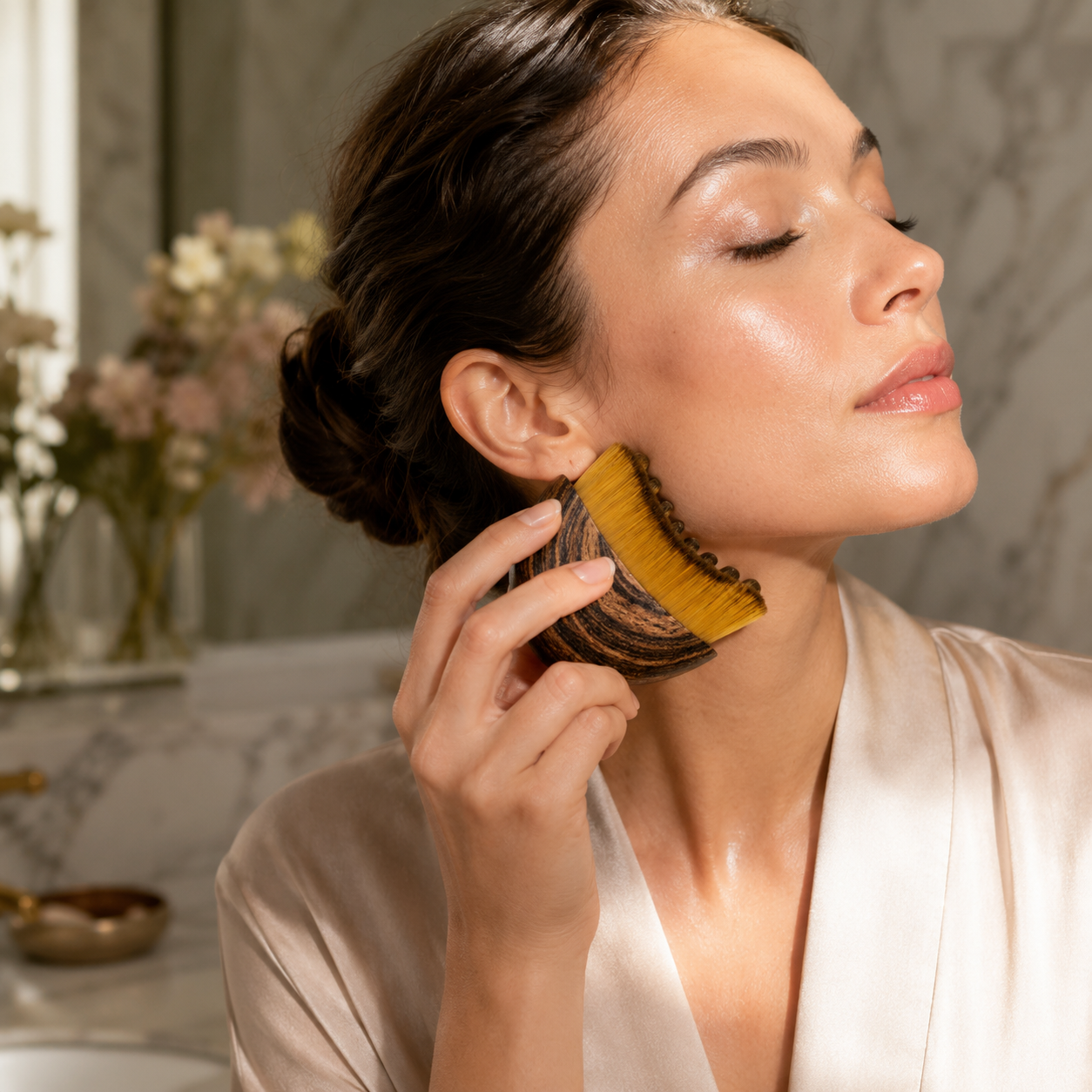 Eloveya Original Sculpt Lymph Face Brush Depuff Glow Soft Bristles