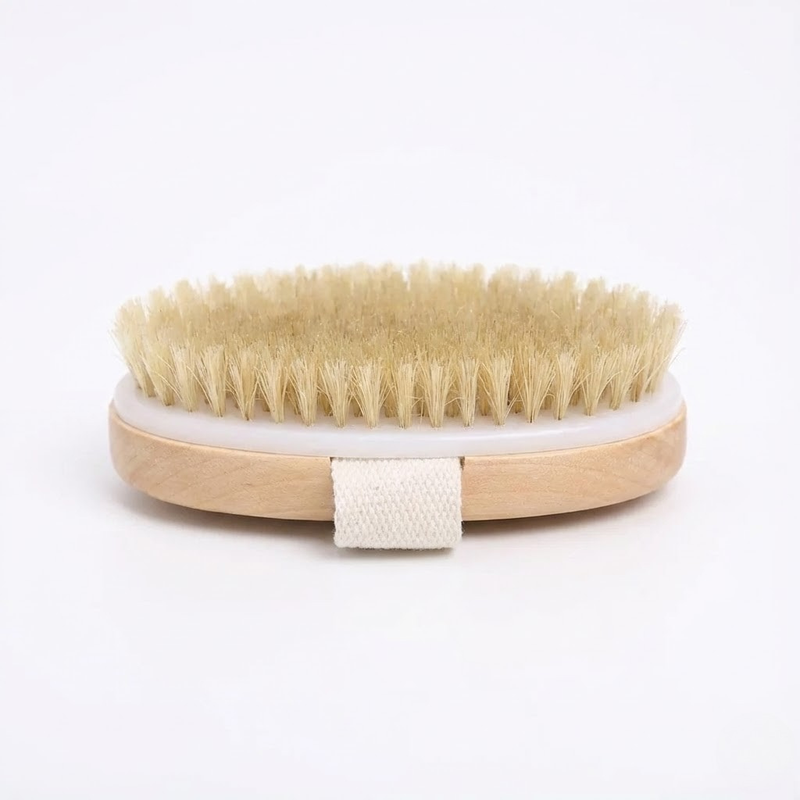 Polish Body Brush Smooth Skin Dry Glow Natural Bristles